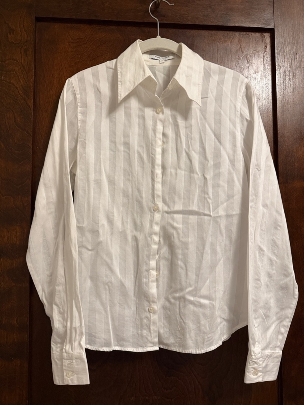 Anne Fontaine White Striped Dress Shirt